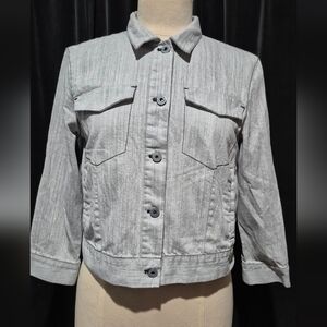 Armani Exchange Light Gray Jean Jacket